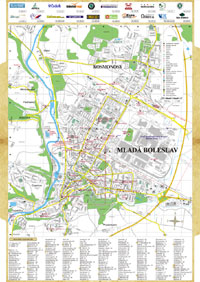 Mapa města Mladá Boleslav