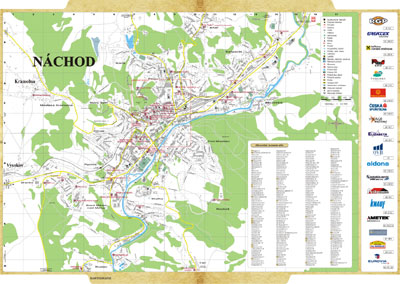 Mapa města Náchod
