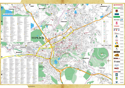 Mapa města Teplice